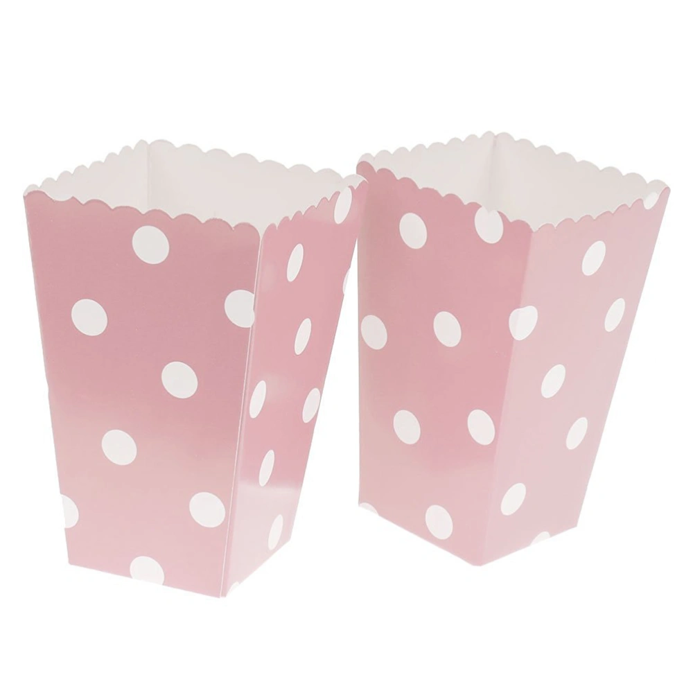 12pcs Popcorn Boxes Mini Food Box Treat & Movie Theater Favour Party Box (Pink)