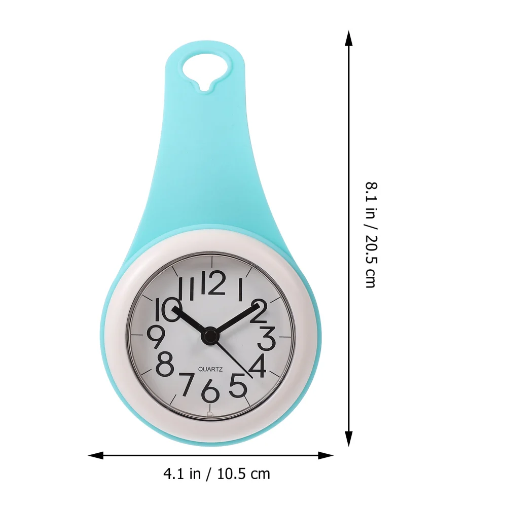 Waterproof Wall Clock Bathroom Mute Wall Clock Suction Cup Hanging Clock