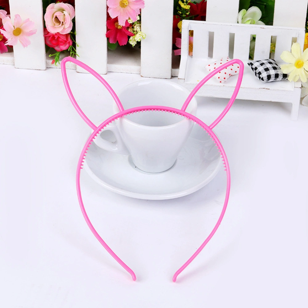 12pcs Funny Bunny Ears Headband Novelty Party Hair Band Headware For Kids Girls (Yellow, Bule, Purple, Rosy, Watermelon Red, Pink)