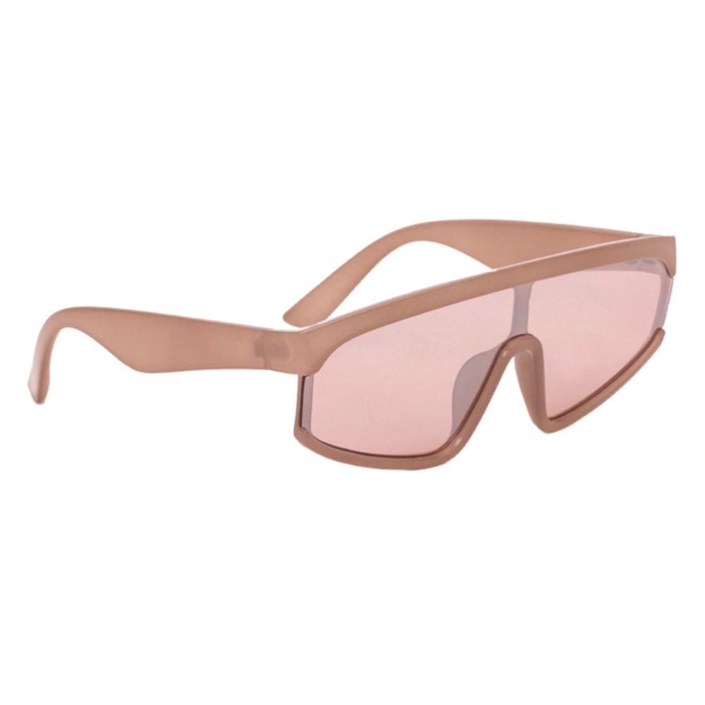 Large Lens Sunglasses Simple Fashion Durable Outdoor Glasses for Woman (Light Brown)