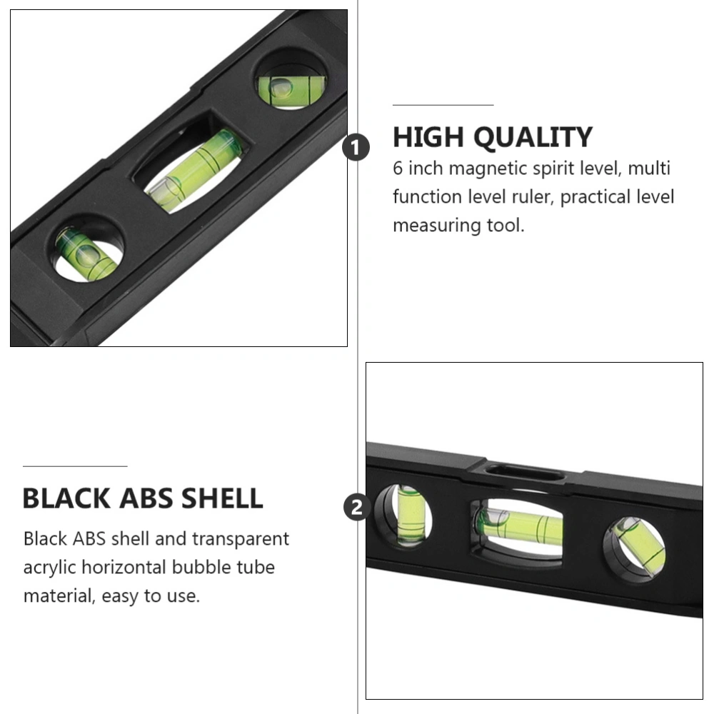 3Pcs Magnetic Leveling Ruler Balance Ruler Spirit Level Measuring Tools Supplies