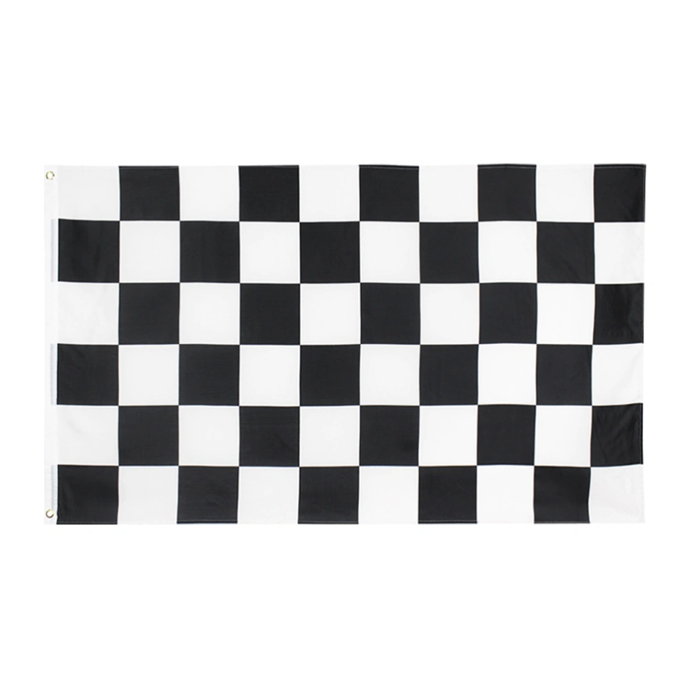 90x150cm Racing Signal Flag Fan Cheering Flag Sports Game Accessories Black and White Grid Hangable Flag for Party Event Supplies