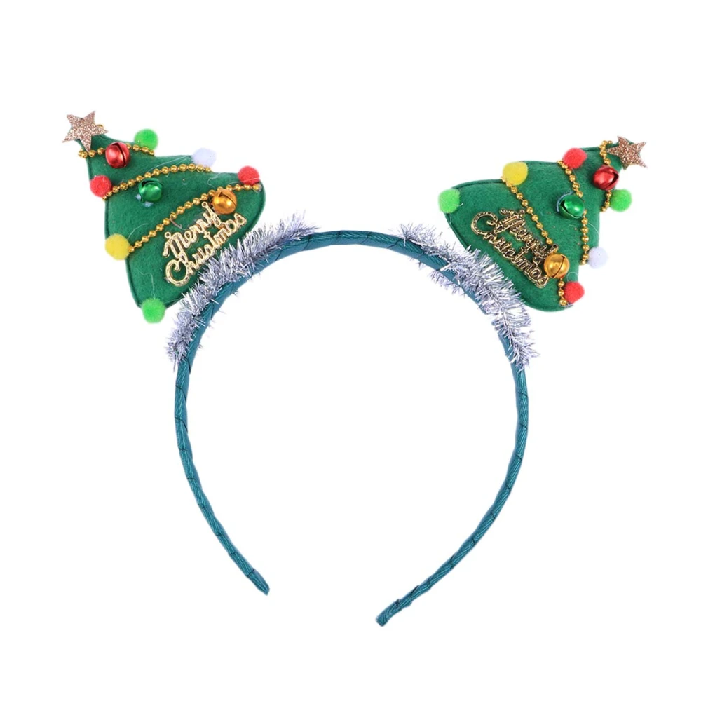 Christmas Headband Christmas Tree Bell Headband Holiday Headdress for Kid Chidren (Christmas Tree Style)