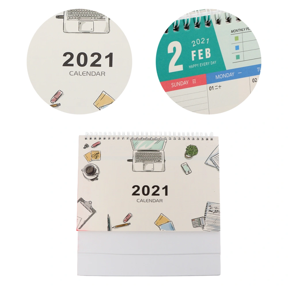 1Pc Desk Calendar 2021 Calendar Tabletop Calendar Creative Calendar Notepad