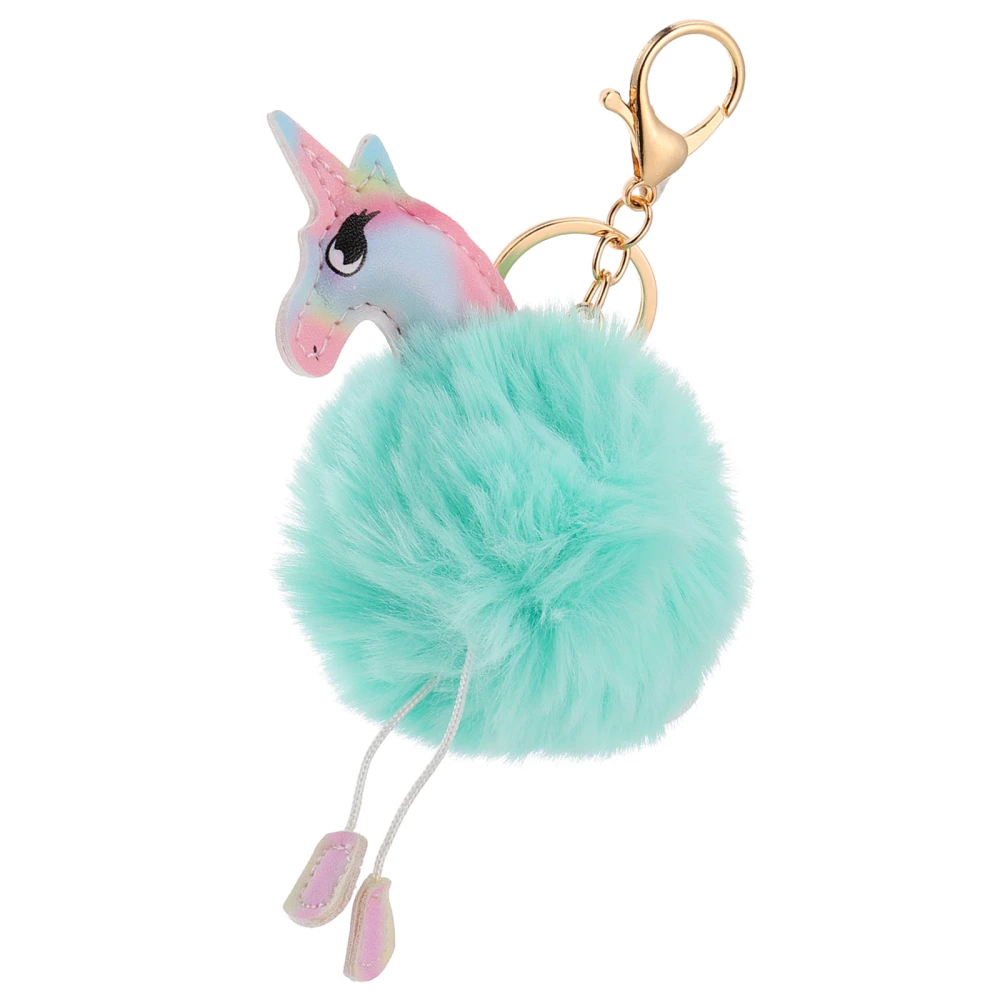 1pc Adorable Bag Keys Decorative Plush Unicorn Hanging Pendants Key Chains