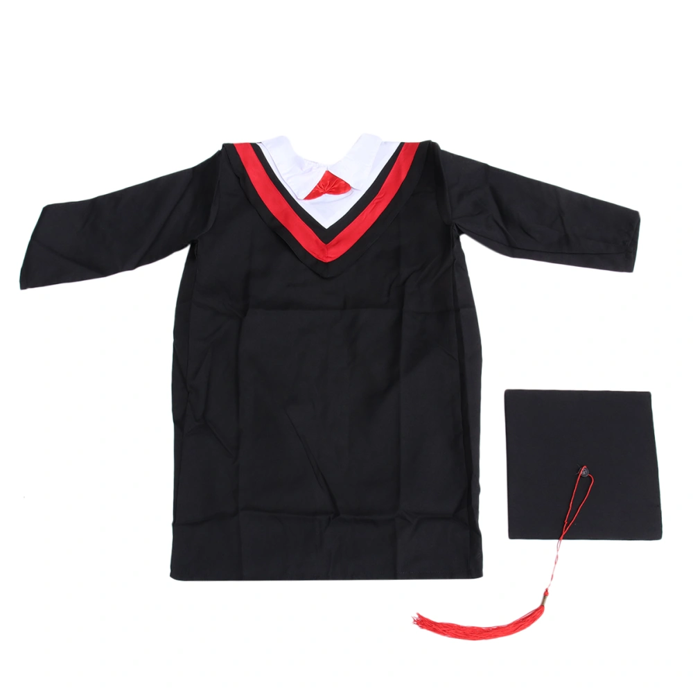 Kids Graduation Gown and Doctoral and Gown for Children of  130cm Height (Red Line)