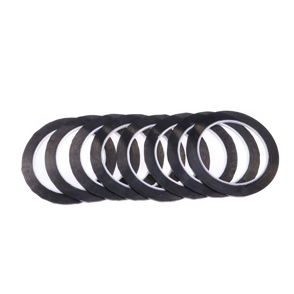 10PCS Self-adhesive Grid Marking Tapes Whiteboard Gridding Tape Art Tape Border Adhesive Tape (Black)
