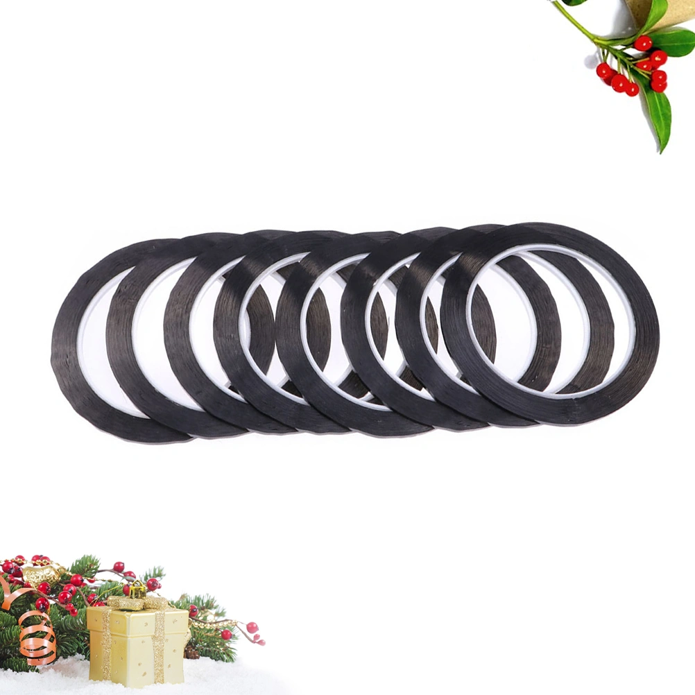 10PCS Self-adhesive Grid Marking Tapes Whiteboard Gridding Tape Art Tape Border Adhesive Tape (Black)