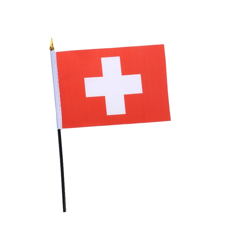 5 Pcs Hand Waving Flag Switzerland National Hand Flags