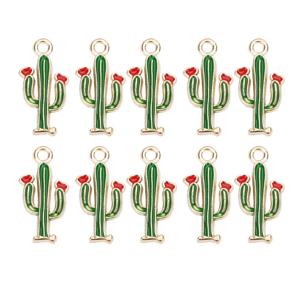 20pcs Plant Pendant Charms Cactus Alloy Charms Bracelet DIY Making Accessories for Necklace Jewelry Earring