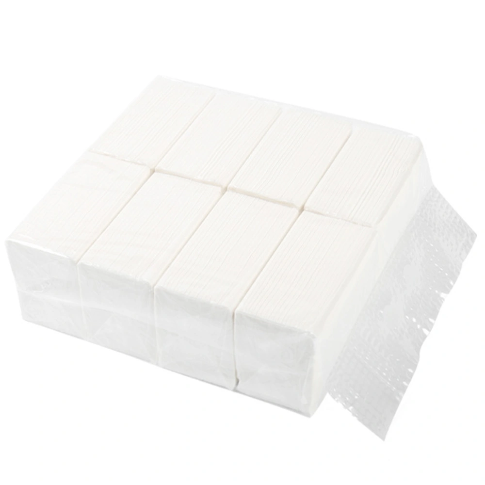 8 Packs Natural Bamboo Pulp Tissue Healthy Wettable Towel Paper Napkin Extraction Type Papers for Home Kitchen (White)