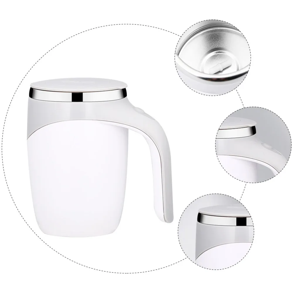 1Pc 380ML Stainless Steel Electric Auto Coffee Mixing Cup Chocolate Milk Mug