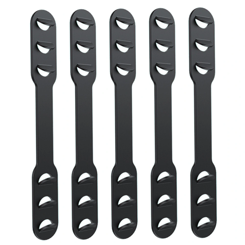 5 PCS Silicone Mask Band Extension Buckle Mask Ropes Buckle Practical Three Gear Mask Accessories for Ear-band Mask (Black)