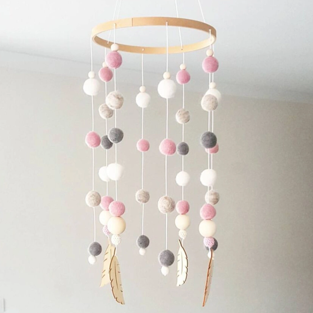 1pc Hairball String Pendant Adorable Wall Decor Livingroom Hangings Wall Ornament for Home Shop Pink White Grey