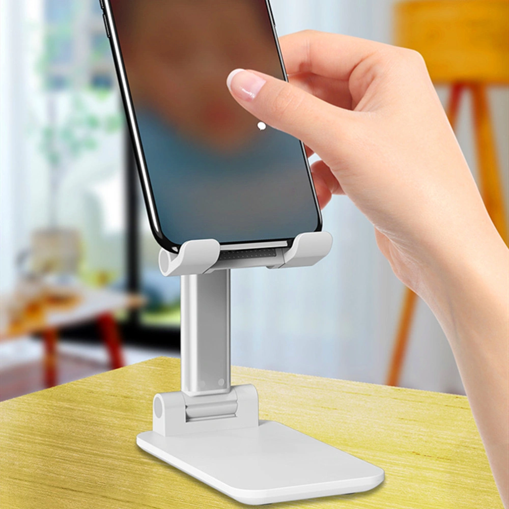 Desktop Phone Bracket Foldable Phone Bracket Creative Phone Holder Phone Display Stand (White)