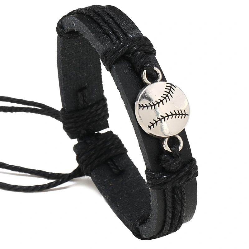 Baseball Beads Bracelet Adjustable Sports Ball Bracelet Sports Themed Party Favor