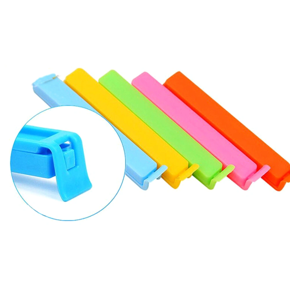 10pcs 11cm Plastic Food Bag Seal Clip Fresh Keeping Sealer Clamp Home Kitchen Colorful Sealing Clips (Mixed Color)