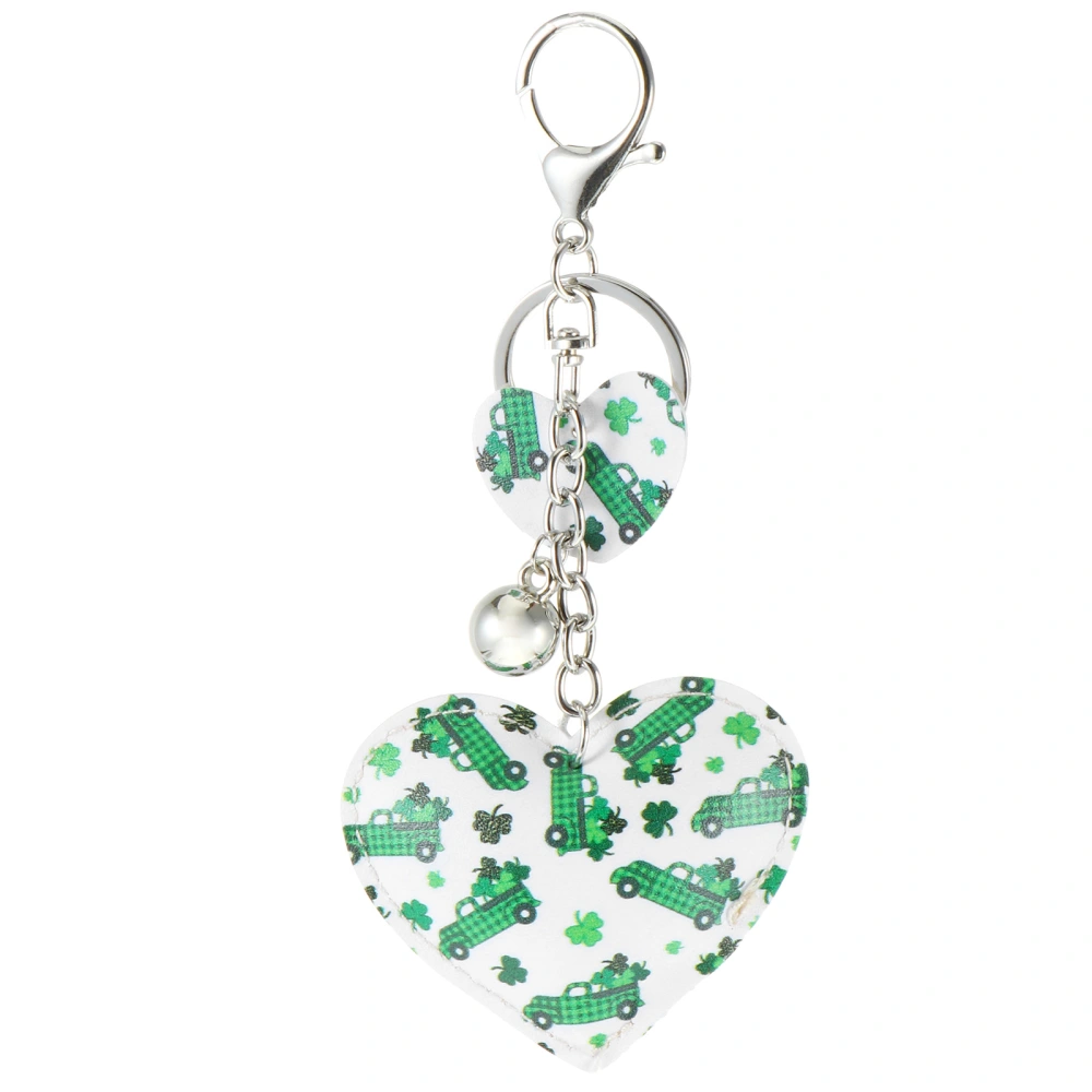 Saint Patrick's Day Keychain Premium Heart Shape Keychain Hanging Decor Keychain