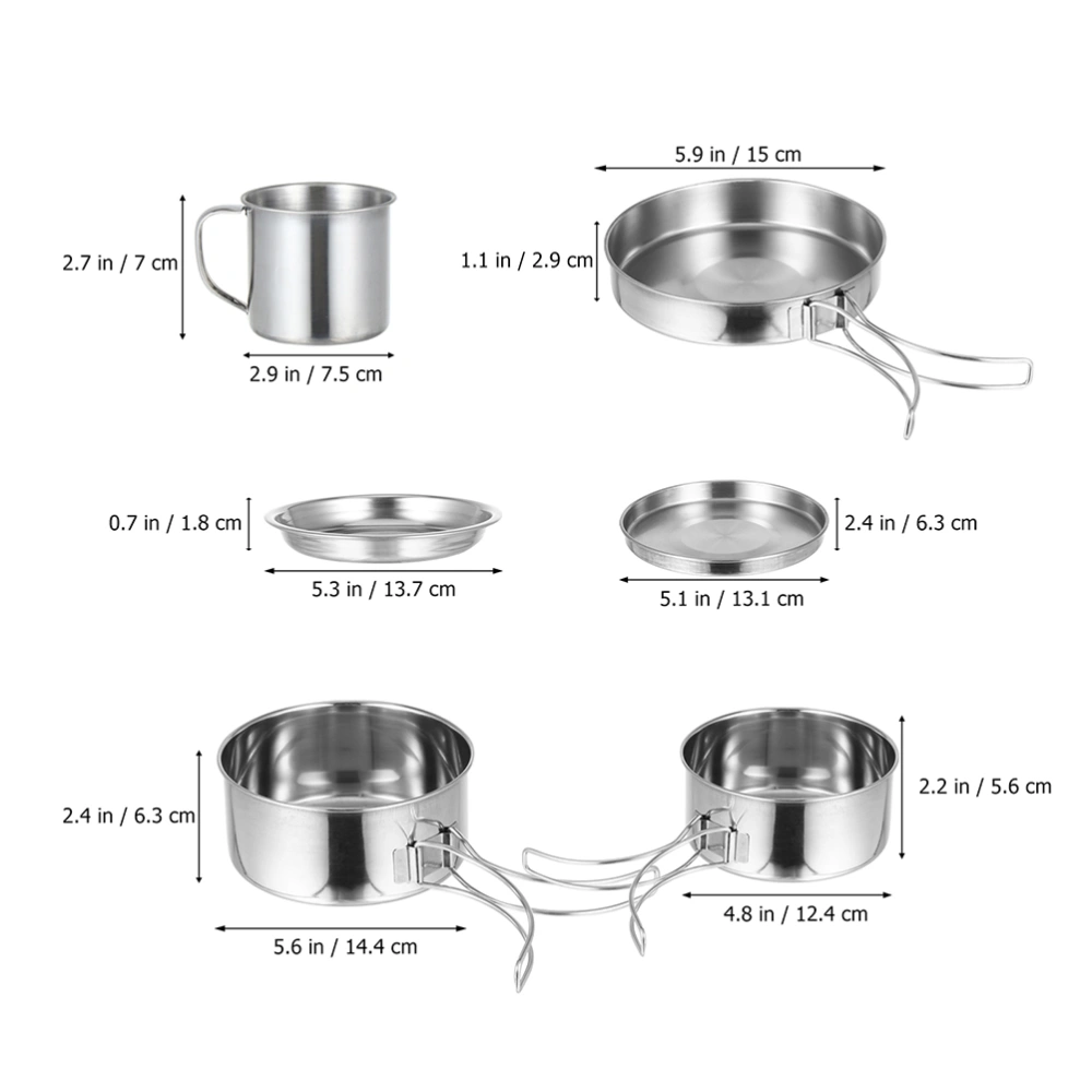 1 Set Portable Cooking Kit Camping Cooking Pot Camping Pot Kit Picnic Cooker for Outdoor