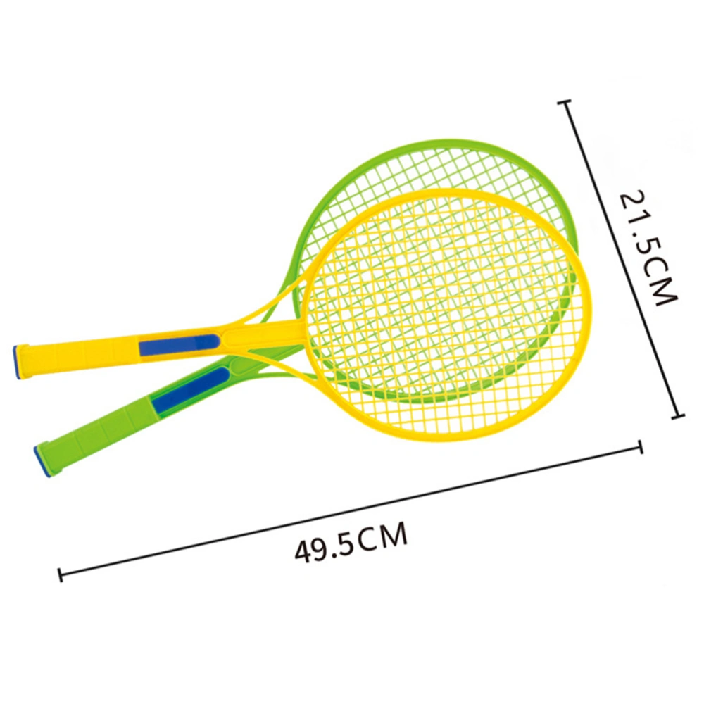 1 Set Badminton Tennis Rackets Balls Set Children Kids Outdoor Sports Parent-child Sports Educational Sports Game Toys for Children Boys Girls (Random Color)