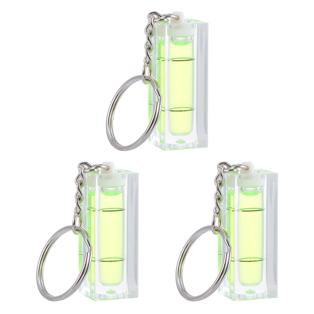 3Pcs Creative Keyring Mini Bubble Spirit Level Small Bubble Level Key Chain