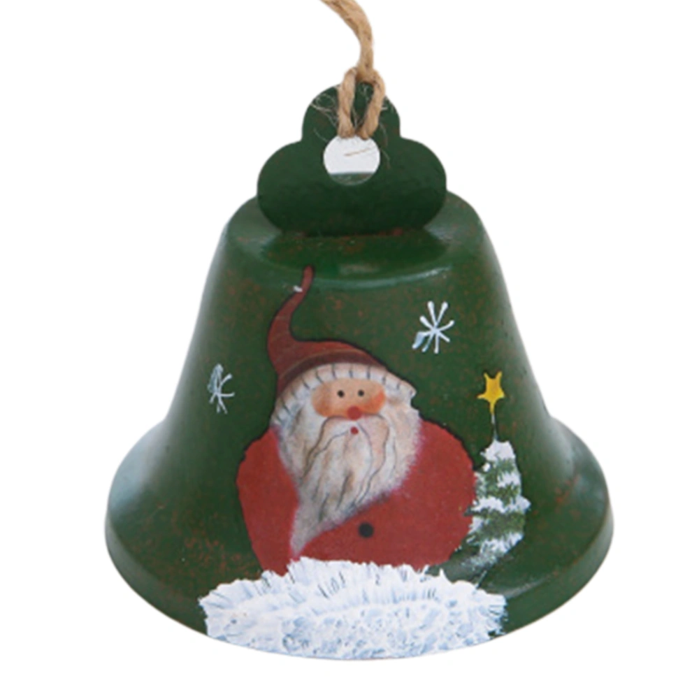 Christmas Hanging Bell Santa Pattern Hanging Decoration Christmas Xmas Party Christmas Tree Hanging Ornament Green