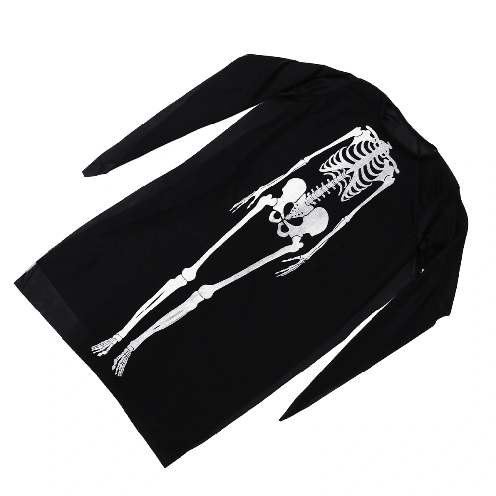 1Pc Halloween Skeleton Pattern Clothes Cosplay Costume Halloween Role Play Kit