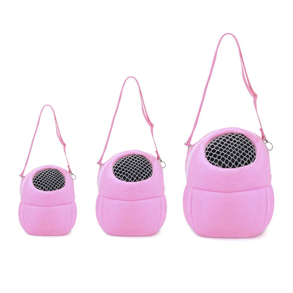 1pc Small Pet Outdoor Carrier Plush Crossbody Bag Hamster Storage Pouch Pet Supplies for Home Shop Use (M)