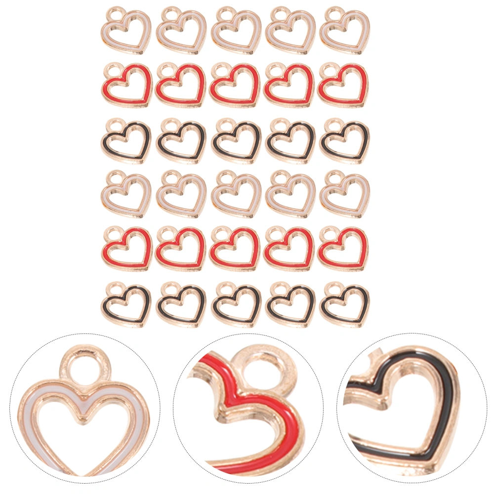 30pcs Stylish DIY Jewelry Accessories Heart Shape Pendant Hanging Ornament