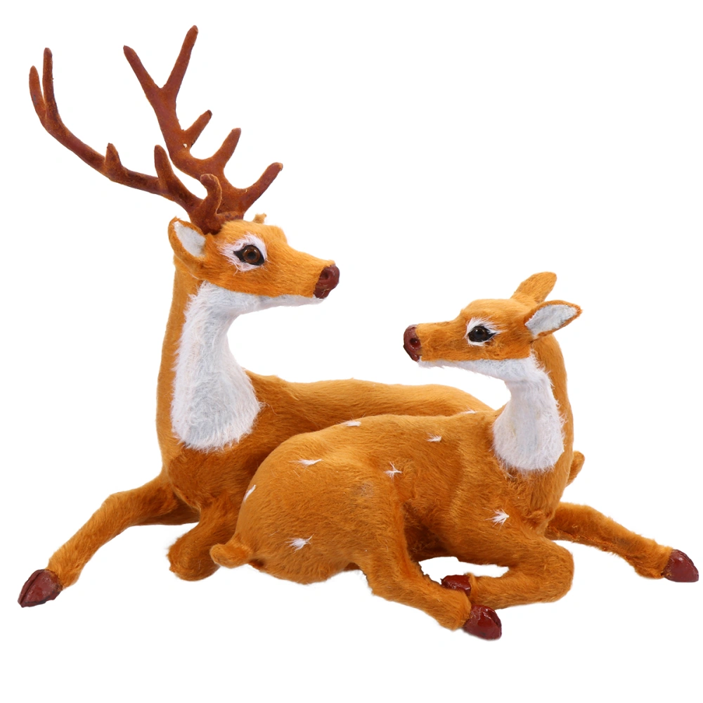 1 Set of Fashion  Animal Toy Static White-tailed Deer Decoration Education Toy