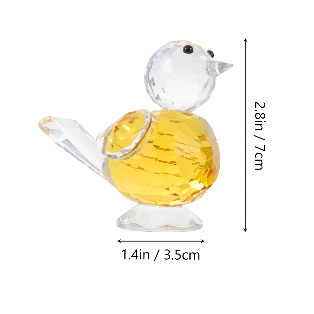 Crystal Ornament Creative Glass Bird Statue Desktop Art Craft Adornment