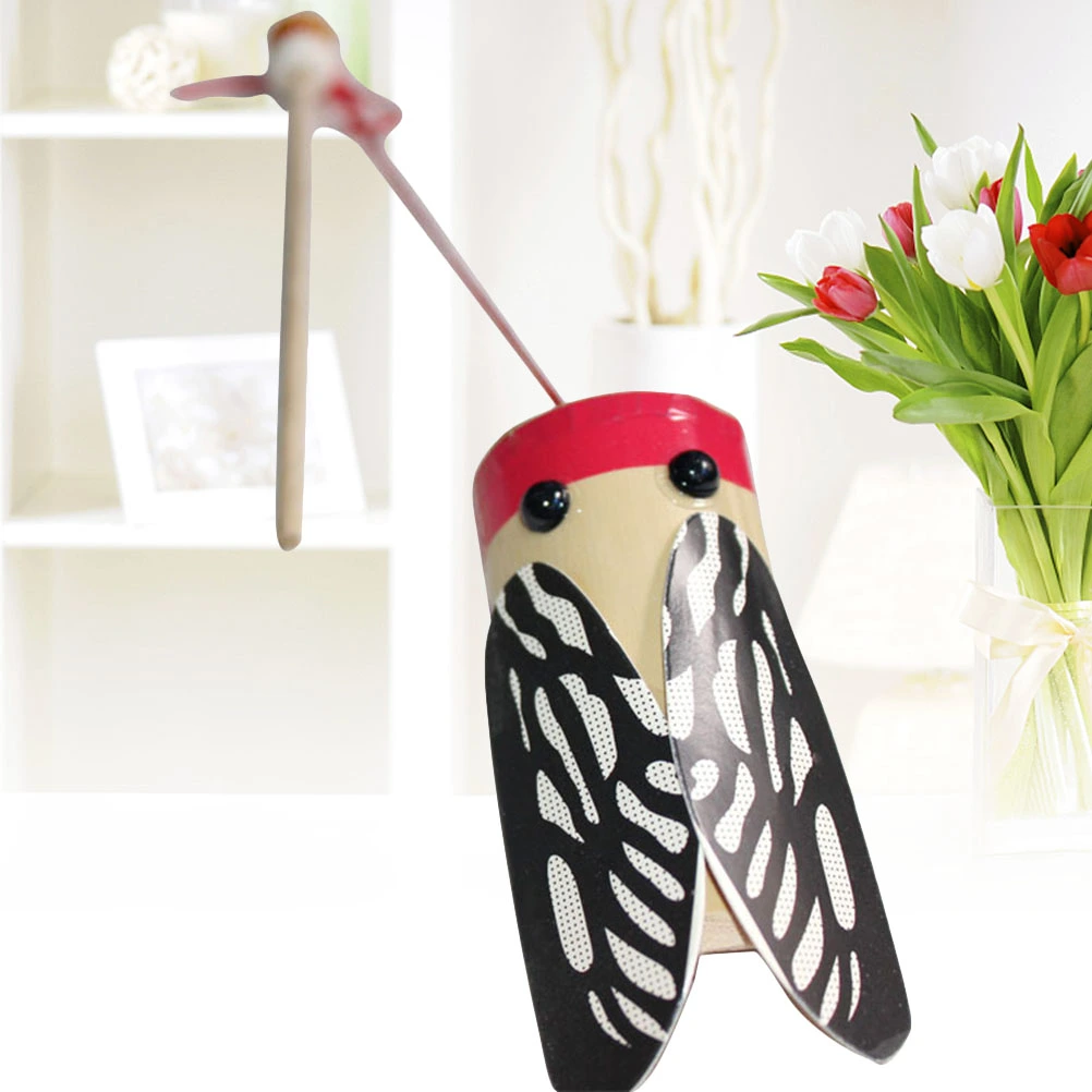 Traditional Chinese Bamboo Cicadas Toy DIY Handmade Novelty Noise Maker Toy for Toddlers Kids