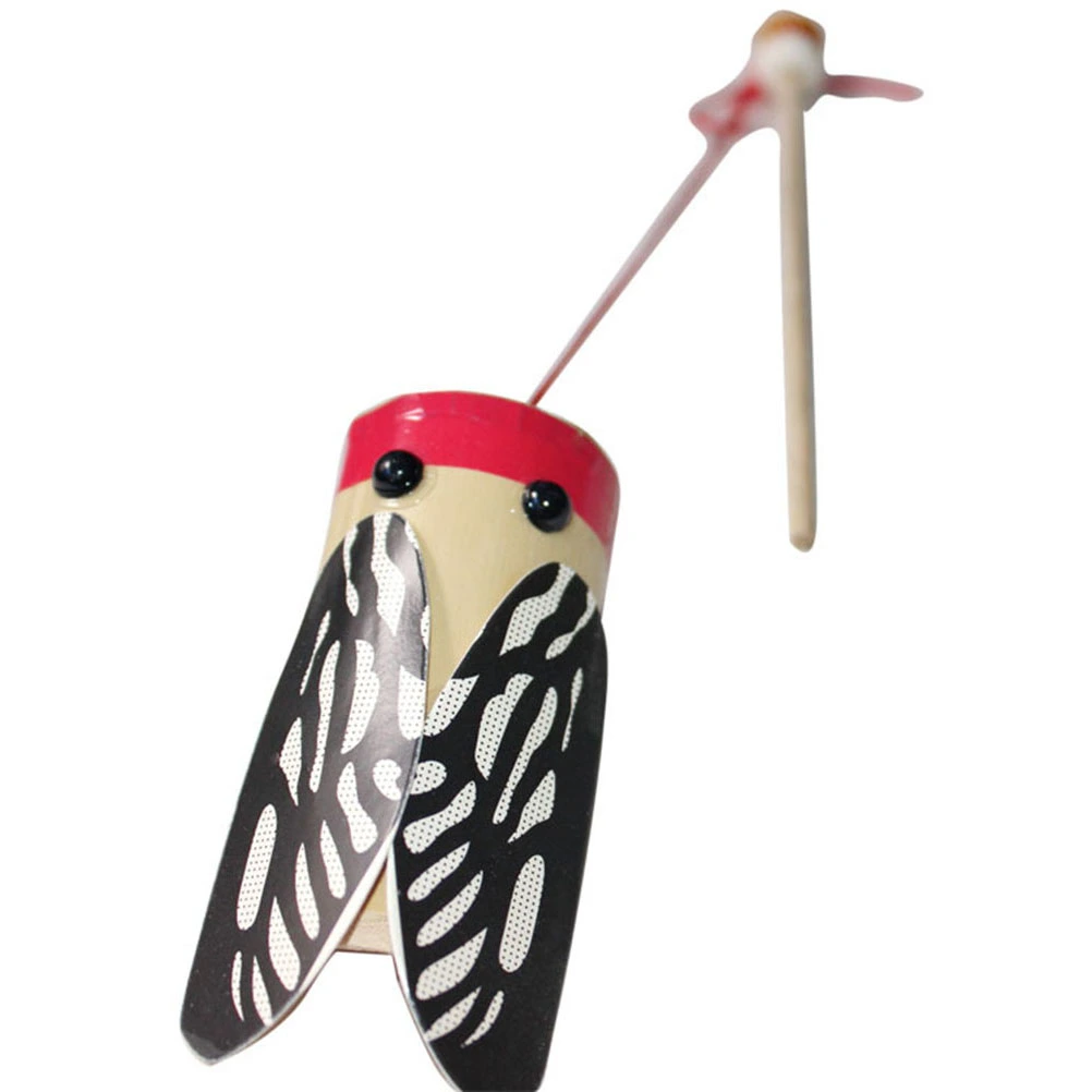 Traditional Chinese Bamboo Cicadas Toy DIY Handmade Novelty Noise Maker Toy for Toddlers Kids