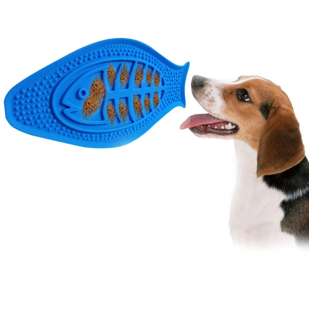 Pet Bath Slow Eating Bath Fixed Suction Cup Bowl Transfer Attention Bath Artifact Pet Supplies for Bathing Grooming (Blue)