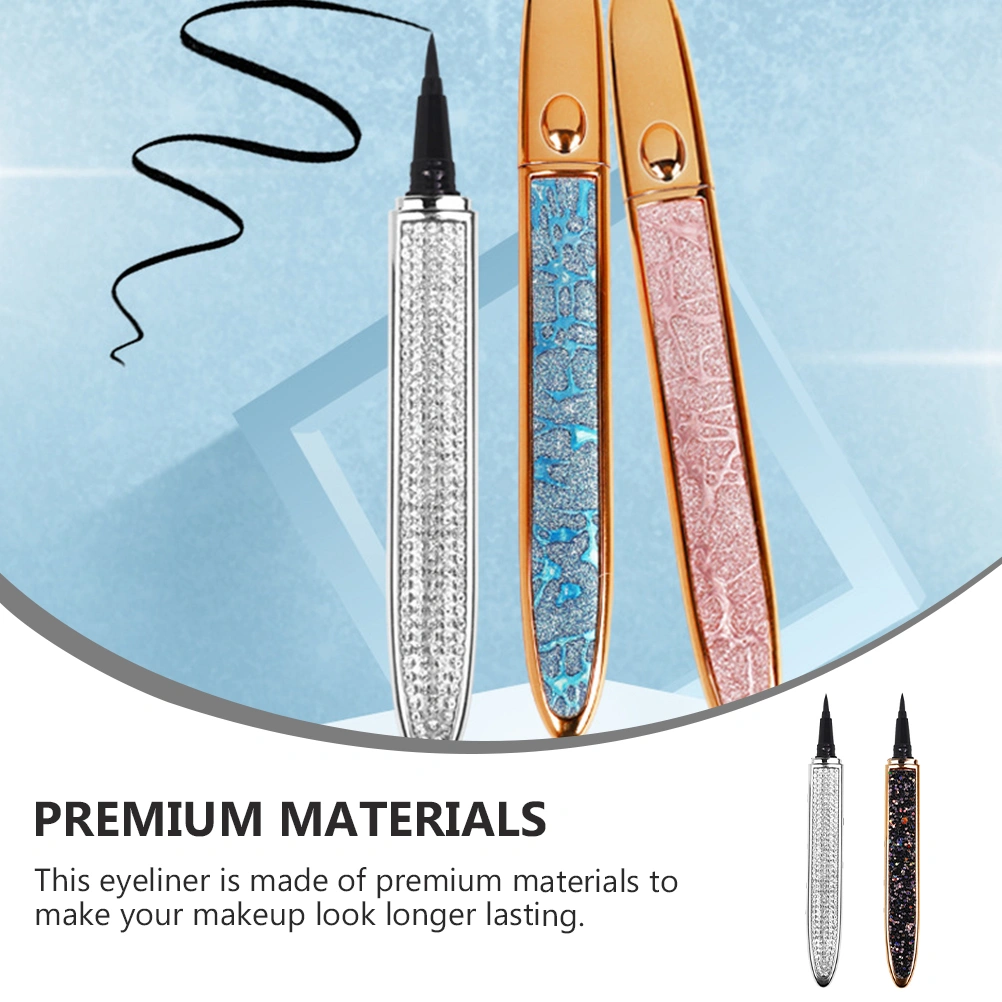 2Pcs Makeup Eye Lining Pens Waterproof Eyeliners Self-adhesive Eyeliner