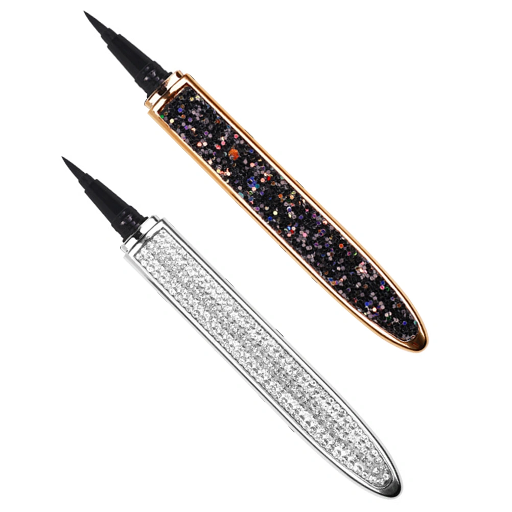 2Pcs Makeup Eye Lining Pens Waterproof Eyeliners Self-adhesive Eyeliner