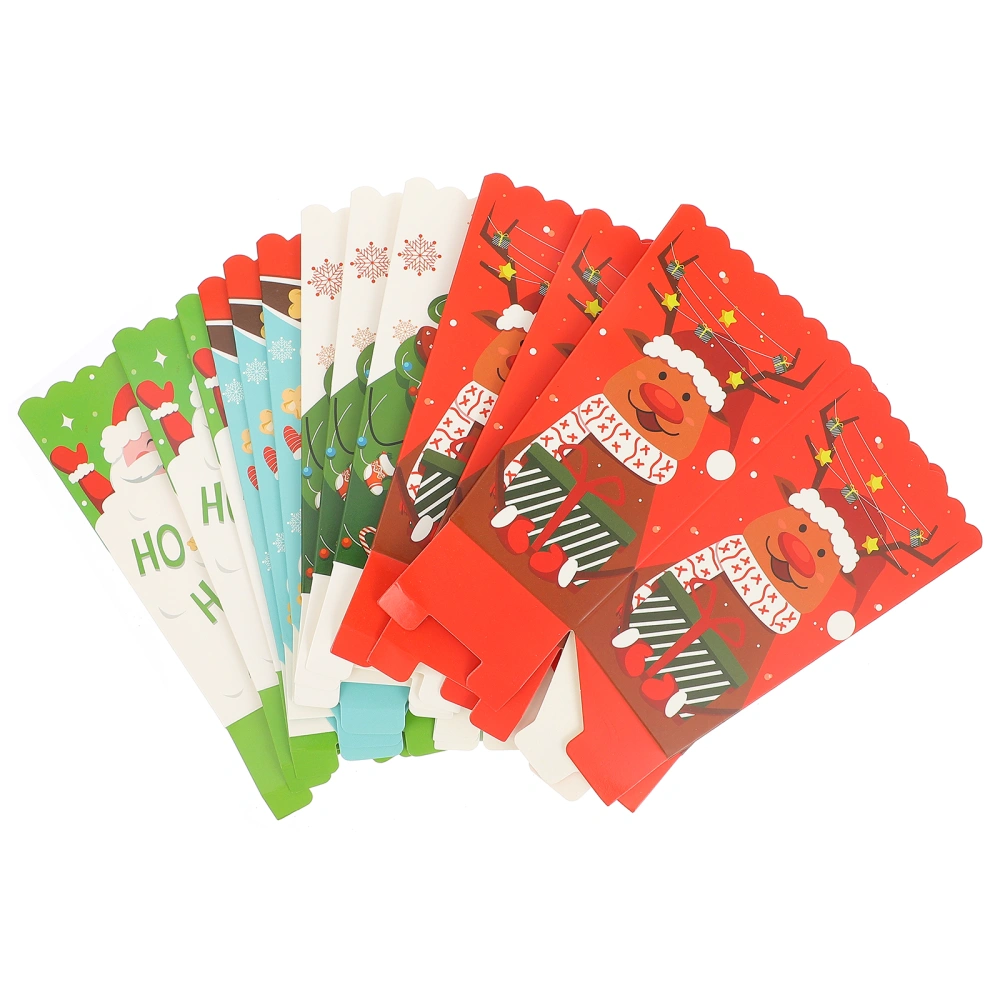 12pcs Christmas Popcorn Treat Boxes Decorative Gift Boxes Christmas Party Favor