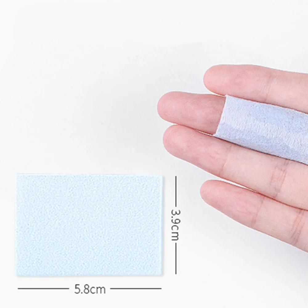 2 Sets Nail Polish Removers Disposable Nail Cleaning Pads Manicure Supplies for Home Shop Salon Blue