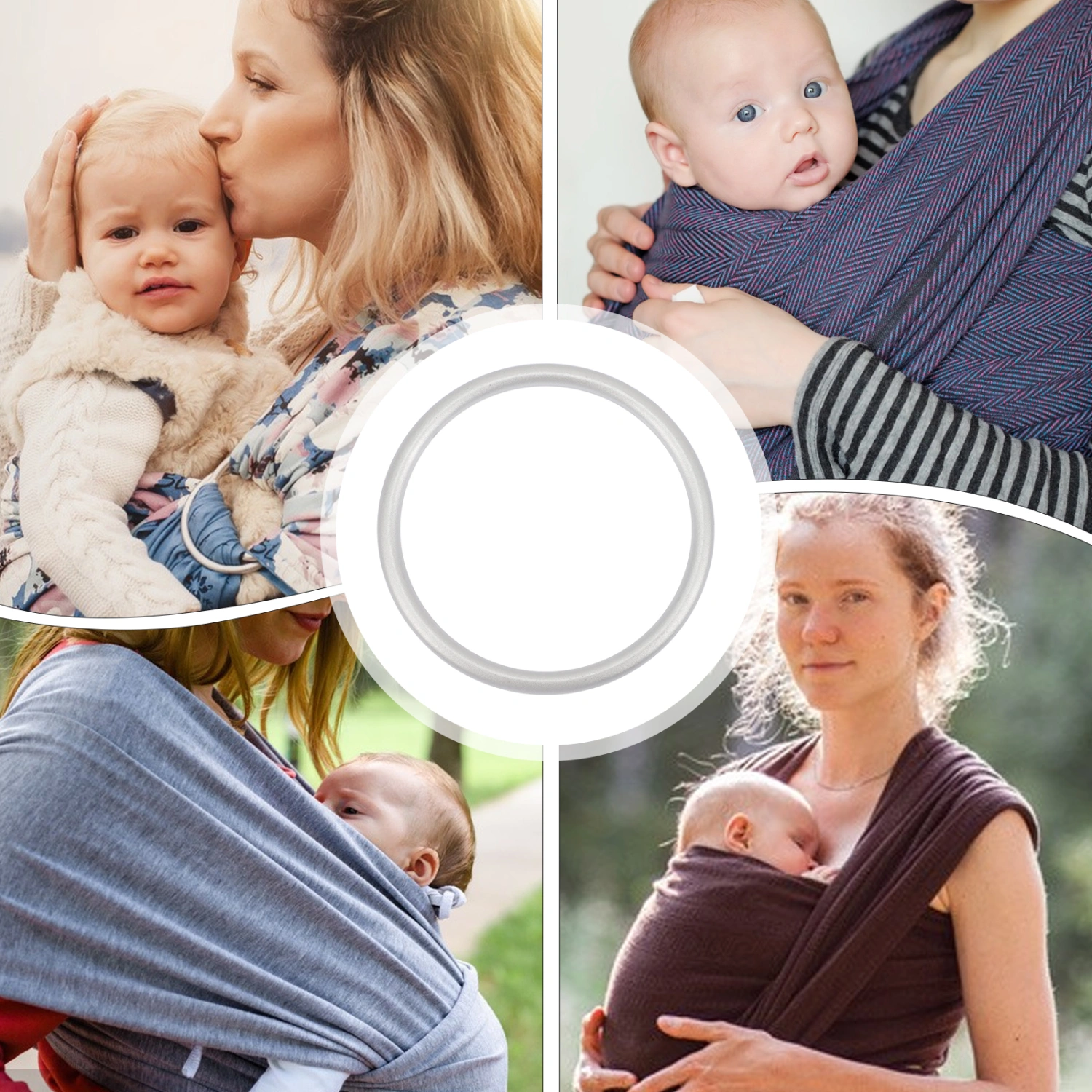2pcs Sling Ring Baby Carrier Ring Aluminum Sling Carrier Ring Wrap Carrier Ring
