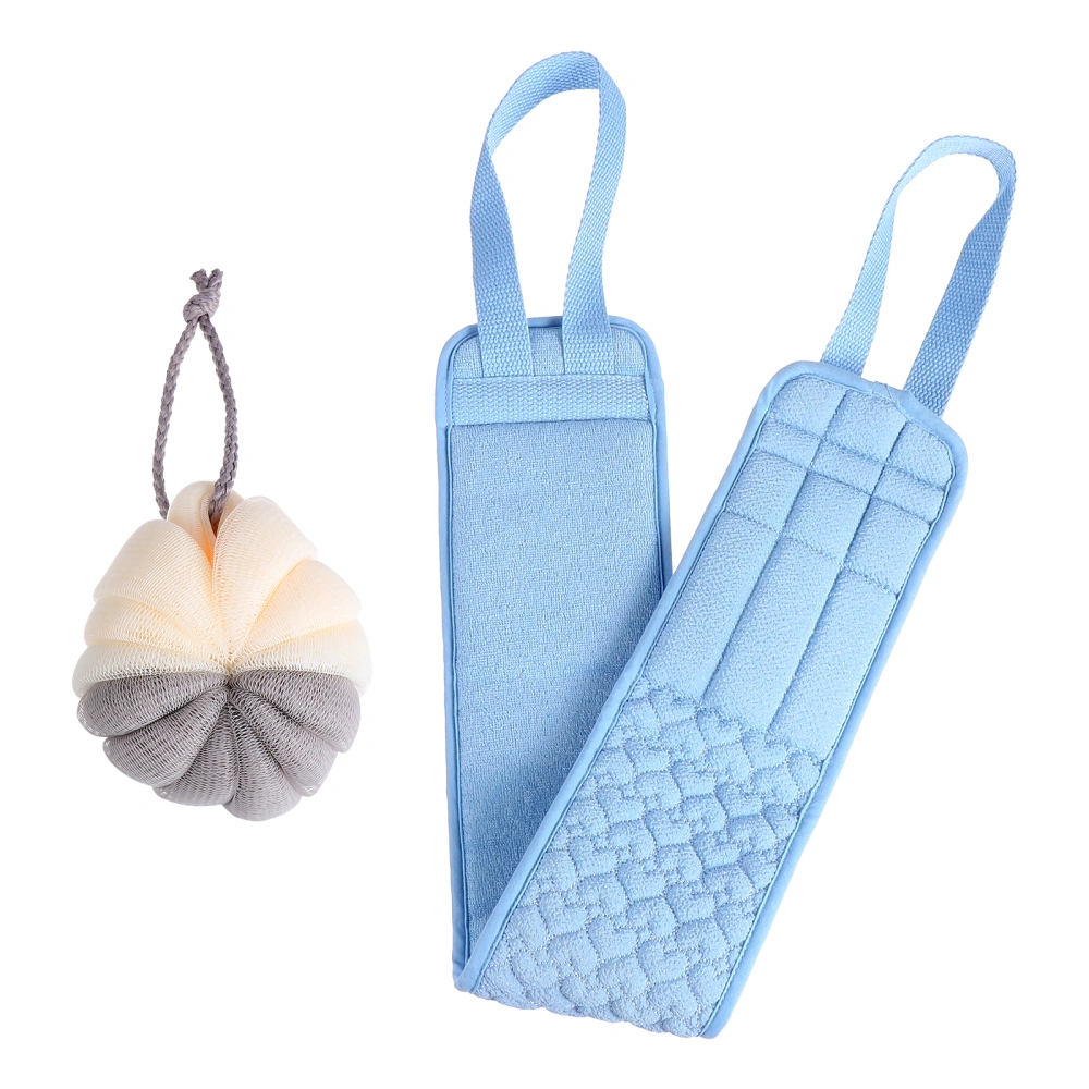 2pcs Rubbing Bath Flower Bath Ball Shower Ball and Long Bath Towel Scrubber