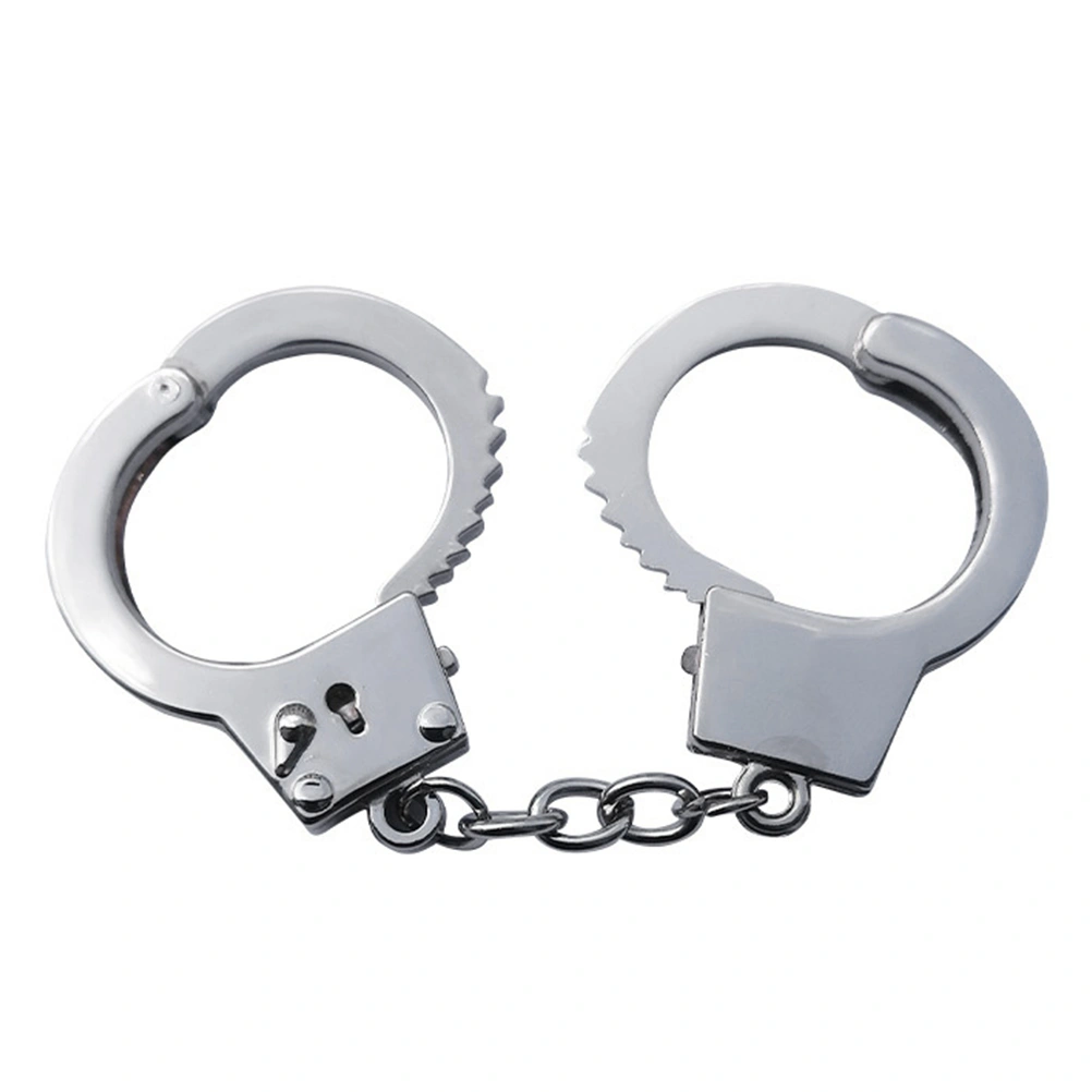 1PC Stylish Simulation Double Handcuffs Keychain Metal Keyring Bag Ornament