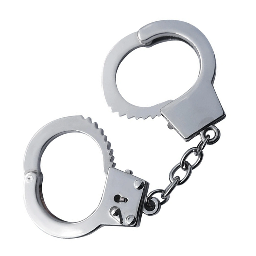 1PC Stylish Simulation Double Handcuffs Keychain Metal Keyring Bag Ornament