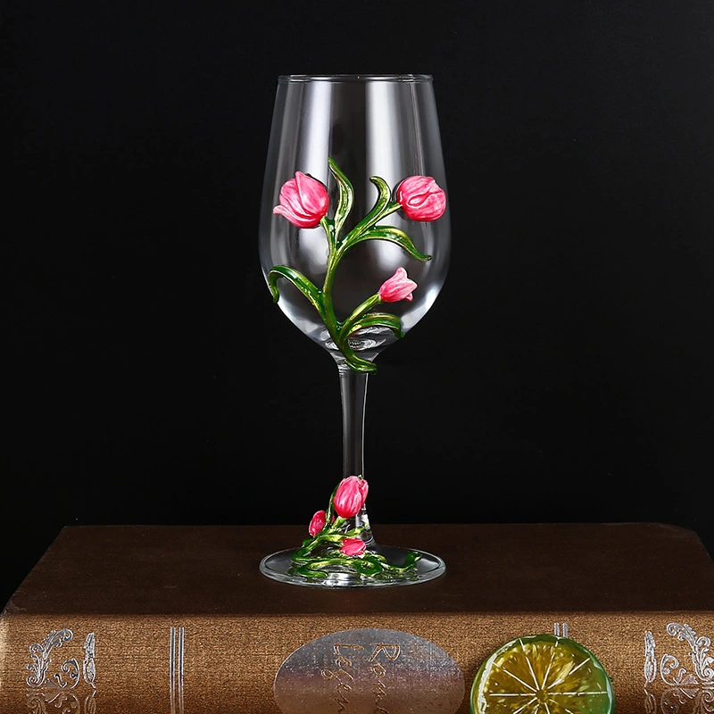 Unique Tulip Wine Glass Creative Cocktail Wine Goblet for Party Dinner Festival