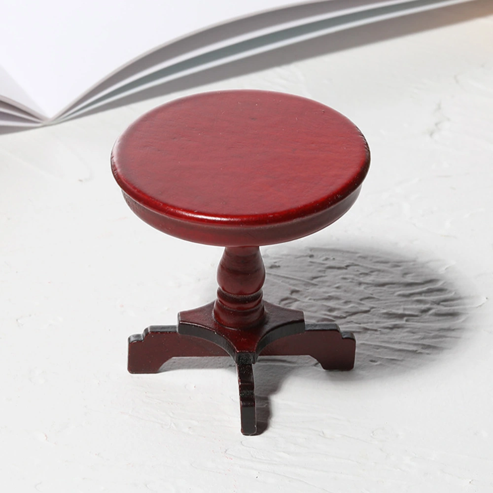 1Pc Mini Furniture Mini Round Table Mini House Furniture Miniature Table