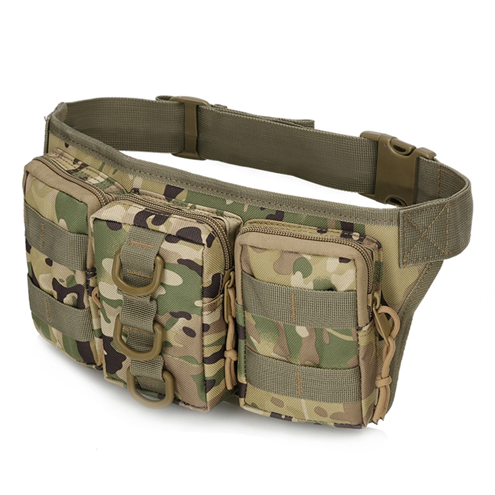 Waterproof Fanny Pack Waist Bag Travel Pouch Phone Holder Running Belt With Separate Pockets Adjustable Band For Workout Vacation Hiking (Camouflage)