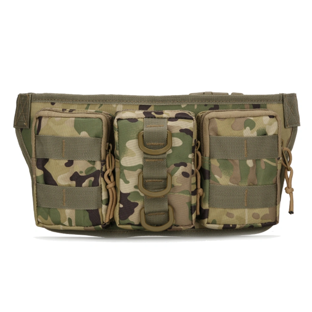 Waterproof Fanny Pack Waist Bag Travel Pouch Phone Holder Running Belt With Separate Pockets Adjustable Band For Workout Vacation Hiking (Camouflage)