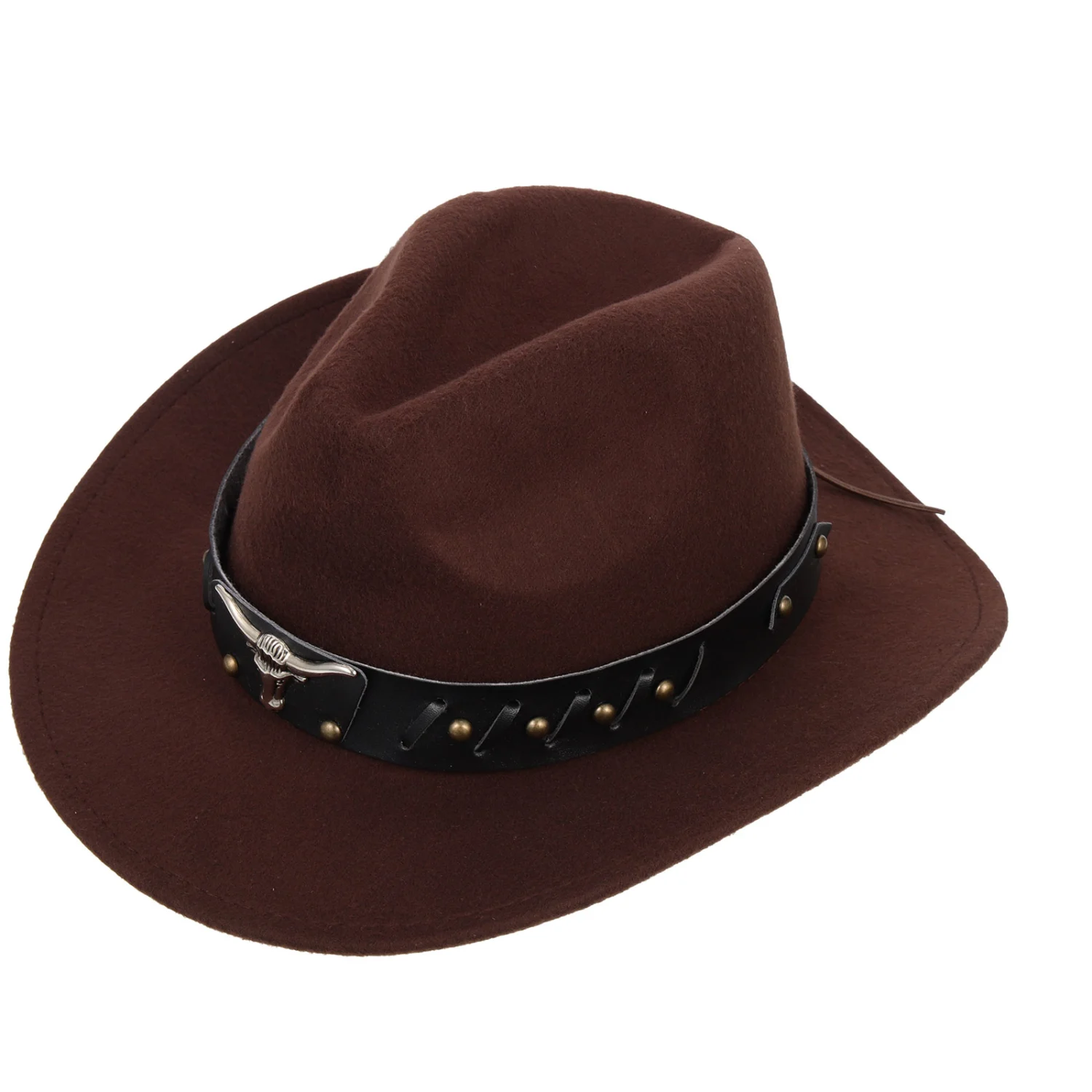 Fashionable Cowboy Hat Decorative Cowgirl Hat Wide Western Hat Curved Cowboy Costume