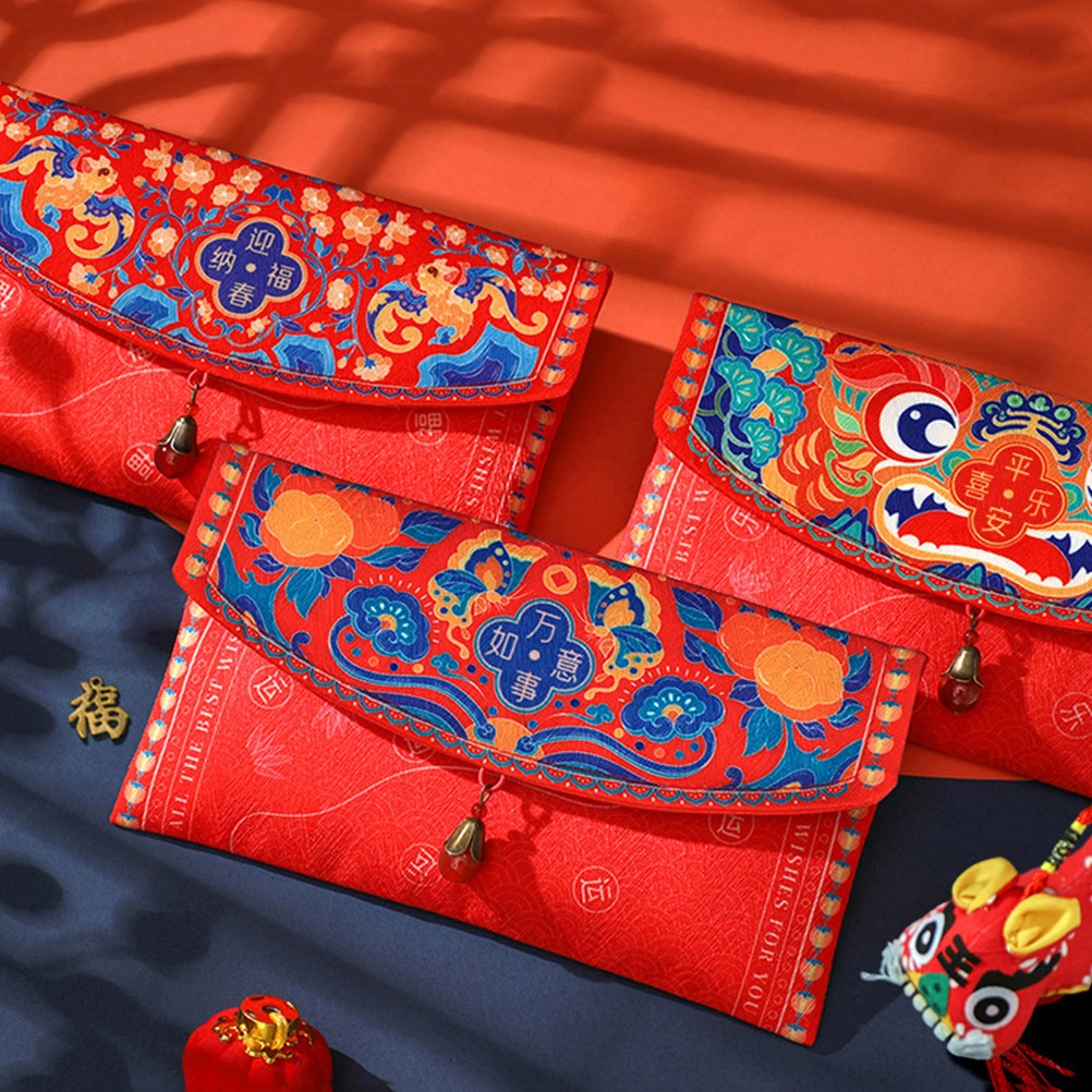 Creative Chinese Style Cloth Foldable Red Packets Red Money Bag Red Envelope