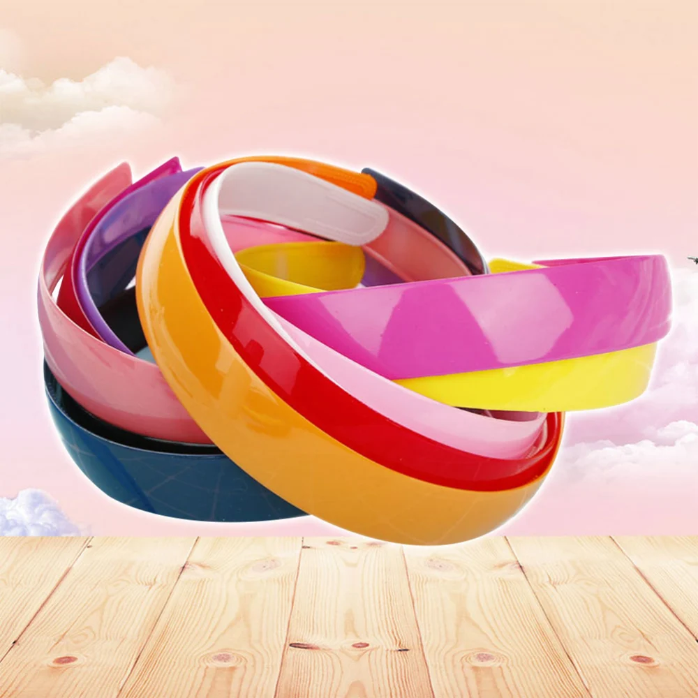 20mm Colorful Headband DIY Hair Band Material Plastic Toothed Headband (Random Delivery)