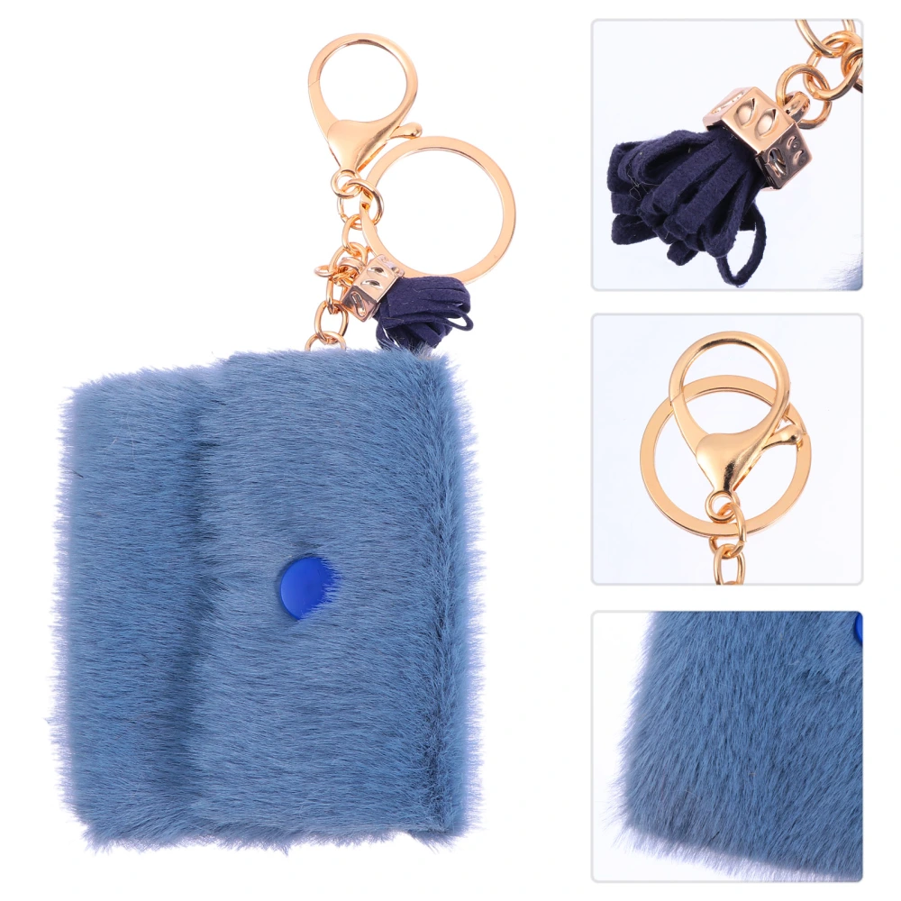 2pcs Adorable Mini Change Purse Hanging Pendants Creative Plush Key Chains